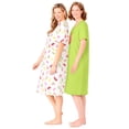 thumbnail image 3 of Dreams & Co. Plus Size 2-Pack Short-Sleeve Sleepshirt, 3 of 6