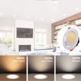 thumbnail image 2 of 6W WiFi LED Downlights for Ceiling Home Color Change LED Recessed Spotlights APP Control RGBCW 2700K-5000K RGB White Multicolor Aluminum Spotlights for Home Bar KTV Model FC-TD002, 2 of 8