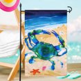 thumbnail image 5 of (1 pack) Meadow Creek 11.5" x 18" Blue Crab Coastal Outdoor Yard Flag, 5 of 6