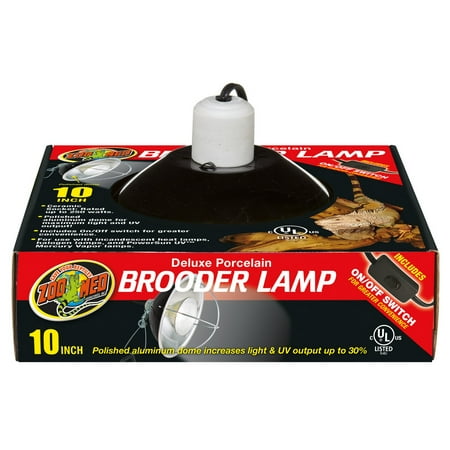 10" Reptile Deluxe Porcelain Brooder Lamp 250w Maximum - Includes Attached DBDPet Pro-Tip Guide