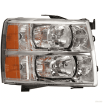 HOUGEET Fit for 2007-2013 Chevy Silverado 1500 2500 HD Chrome Housing Headlights Left