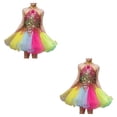 thumbnail image 3 of Minnieouse Vestido de baile de Ballet de lentejuelas, disfraces de tutú de malla para niñas, ropa de baile, ropa para niños, muñequera, Como se muestra 160cm 2Conjunto, 3 of 6