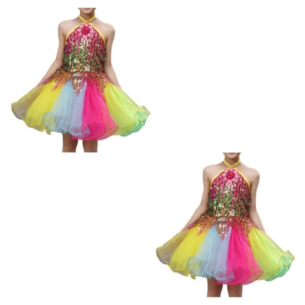 Minnieouse Vestido de baile de ballet para ninas trajes de tutu de tul de malla ropa de baile conjunto de ropa para ninos para bailarina Como se muestra 120cm 2piezas Walmart