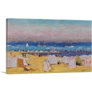 ARTCANVAS La Plage Arcachon 1922 Canvas Art Print by Pierre Bonnard - Size 26" x 18" 1.50" Deep