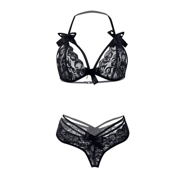 Women Sexy Lingerie Set Underwire Adjustable Bow Floral Lace Bra and Panty  Set : : Clothing, Shoes & Accessories