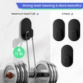 thumbnail image 3 of Januofit  Black Self Adhesive Hooks - 4 Pack Heavy Duty Wall Hooks no Damage, Sticky Hook for Hanging Coat/Robe/Towel, Stick on Kitchen/Bathroom/Shower (Stainless Steel), 3 of 8