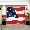 thumbnail image 1 of 7 x 8 ft. American Flag Patriotic Door Mural Sign Banner Decor, Multi Color, 1 of 1