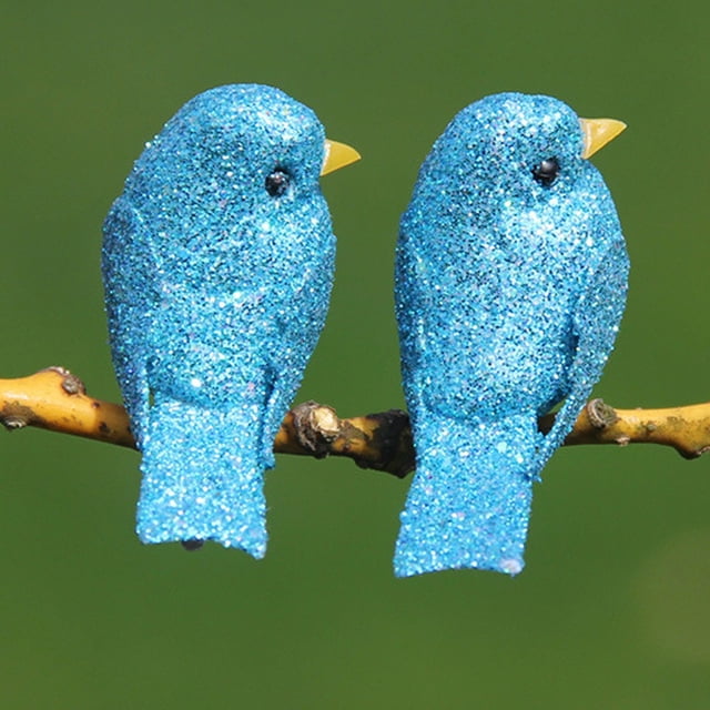Pájaros Artificiales de espuma Xihbxyly 12 Piezas Simulación de Pájaros Adorno Del hogar Cinco colores