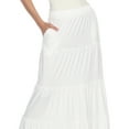 thumbnail image 5 of White Mark Women’s Soft Tiered Maxi Skirt, 5 of 6