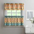 thumbnail image 2 of Boho Kitchen Curtains for Windows – Rustic Tribal Floral Print Cafe Curtains, Vintage Bohemian Geometric Panels for Home Décor, 2 of 6