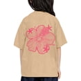 thumbnail image 1 of T-shirts Filles Enfants Imprimé Col Rond Manches Courtes T-Shirt Garçons Filles Bébé Tee Kaki 6 Ans-7 Ans, 1 of 7