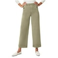 thumbnail image 4 of CaiJunJia Cropped Jeans Plus,Womens Wide Leg Jeans Trendy High Waisted Flare Jeans Cropped Denim Pants Stretchy Baggy with Pockets, 4 of 8