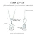 thumbnail image 6 of Rosec Jewels Solitaire Lab Diamond Necklace Circle 6 mm - 1 Ct - EF-VS Quality - Ready to Gift, 925 Sterling Silver, 6 of 7