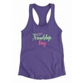thumbnail image 3 of Friendship Day Green Pink Racerback Tank Women -Image by Shutterstock, Female XX-Large, 3 of 4