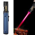 thumbnail image 4 of Inflatable Lighter Fixed Fire Lock Straight Large Flame Spray Windproof Outdoor Portable Refillable Metal Blue W-311 Blue, 4 of 7