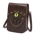 thumbnail image 3 of Monedero Salvador para teléfono bolso cartera hebilla marron oscuro, 3 of 10