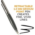 thumbnail image 4 of wqlpp-Glide Black Retractable Ballpoint Pens, Medium Point (1.0 mm), 12-Count Pack, Ultra Smooth Writing Black Pens, 4 of 4