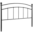 thumbnail image 2 of Pemberly Row Contemporary Queen Metal Spindle Headboard in Black, 2 of 9