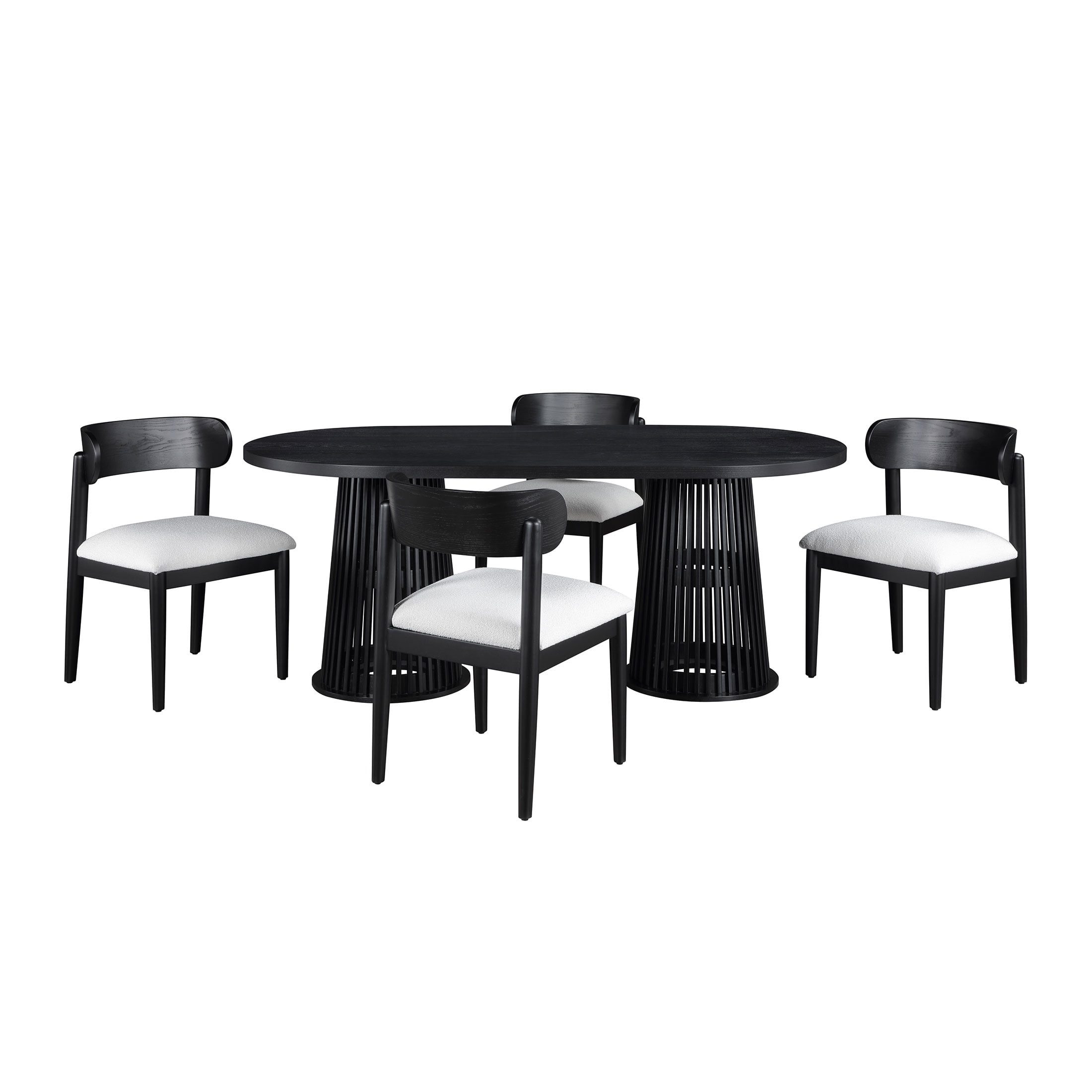 Beautiful by Drew Oval Dining Table, Rich Black