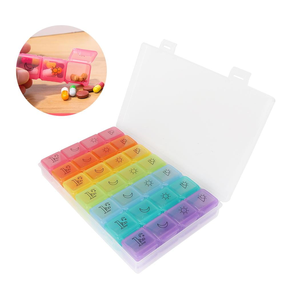 YLSHRF Weekly Medicine Organizer 7 Day Week Pills Tablet Storage Case