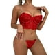 thumbnail image 1 of Gibobby Ropa sexy de mujer para sexo Lencería sexy para mujer, lencería de encaje floral, de una pieza, exótica, traviesa, con tirantes, lencería de peluche(Rojo, M), 1 of 5