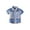 Blue, variant on THDHVS Boys Shirts Kids Button Up Short Sleeve Plaid Tops with Pocket Spring Summer Casual Lapel Fashion Shirt
