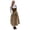 Brown, variant on Women'S Bavarian Oktoberfest Dirndl Dress With Apron Costume German Outfit Velvet Dress Lace-Up
