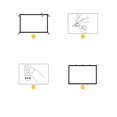 thumbnail image 4 of Portable High Definition Curtain Type Projection Screen For Travel Office Home Theater Church 100 "16:9 4:3 ,Wrinkle-Free, 4 of 5