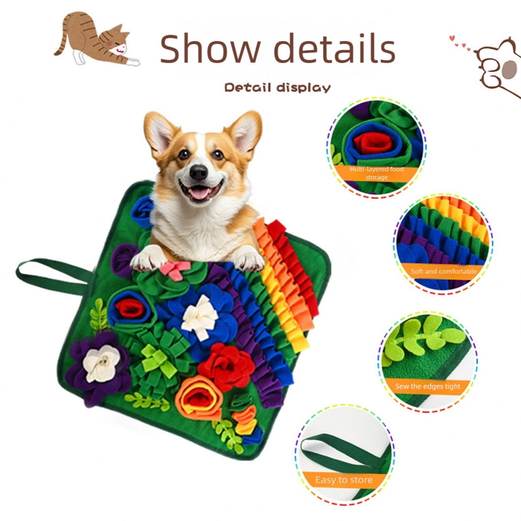 Miiottaa Dog Snuffle Toy Enrichment Treat Dispensing Toy Chew Resistant Soft Chew Toy For Dog Encouraging Foraging Skill