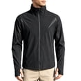 thumbnail image 3 of Zysthvn Lightweight Mens Winter Jacket Athletic Full Zip Outdoor Coats for Men with Pockets Solid Stand Collar Hiking Sun Protection, 3 of 8