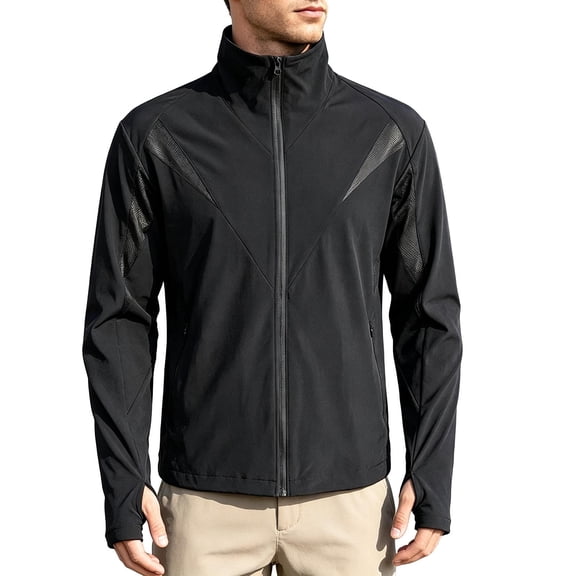 JTSRKL Lightweight Hooded Rash Guard for Men Sun Protection Full Zip Solid UPF 50 Shirts Outdoor Hiking Cycling Fishing Thin Flexible Tops Black XXL