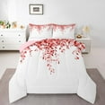 thumbnail image 2 of Erosebridal Ensemble de Literie Chic Feuille Grand, Couette Botanique Tropicale, Décor Eucalyptus, Réversible 3 Pcs, 2 of 8