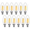 thumbnail image 1 of Bombillas LED para candelabro Yochoice, 4 W, 2700 K, blanco cálido (paquete de 12), 1 of 6