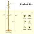 thumbnail image 4 of Modern Coat Rack,Stainless Steel Coat Rack,72 Inch Multifunctional Clothing Display Stand With Detachable Bracket,Gold, 4 of 7