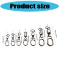 thumbnail image 3 of Heavy Duty Balls Bearing Swivels with Welded Rings High Strength Stainless Steel Fishing Swivels Safety Swivels Set, 3 of 8