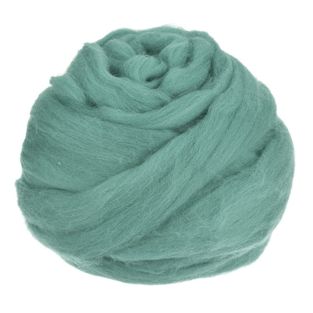 Aguja Fieltro Lana 8.5 Oz Naturaleza Fibra Hilo Lana Mechero para Fieltro Húmedo Manualidades Materiales Bricolaje (té Verde)