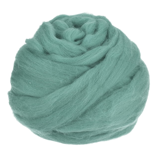 Unique Bargains Needle Felting Wool, 3.5Oz Nature Fibre Wool Yarn Roving for Wet Felting, Handcrafts (Tea Green)