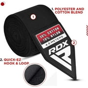 RDX Boxing Hand Wraps 180 | Boxing Wraps with Thumb Loop & Wrist Support for Punching Bag & Speed Ball Training | Elasticated Hand Wraps for Boxing, MMA, Muay Thai, Kickboxing |
