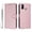 YB02, variant on Vintage Cowhide RFID Blocking Wallet PU Phone Case, Flip Folio Leather Cover with Card Slots, Kickstand & Hand Strap, Shockproof Protective Case for TECNO SPARK 6 GO/SPARK go 2020/2021-Pink