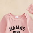 thumbnail image 6 of mgoYE Infant Baby Girl Fall Outfit Sweatshirt Romper Daddy's Girl Long Sleeve Jumpsuit Newborn Clothes(Watermelon Red,3-6 Months), 6 of 7