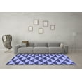 thumbnail image 3 of Ahgly Company Indoor Rectangle Abstract Blue Modern Area Rugs, 5' x 8', 3 of 4