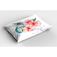 thumbnail image 2 of Shabby Chic Pillow Sham Watercolor Style Peony Anemone Flowers Peacock Feather and Beads Artful Image, Decorative Standard Size Printed Pillowcase, 26 X 20 Inches, Multicolor, by Ambesonne, 2 of 2