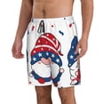 thumbnail image 2 of KLL Gnome Independence Day Men's Casual Summer Beach Shorts Hawaiian Shorts with Pockets-3X-Large, 2 of 5