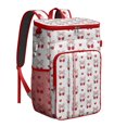 thumbnail image 1 of Cherry Print Backpack Cooler, Sweet Red Fruit Pattern Insulated Leakproof Lunch Bag for Summer and Picnic, 1 of 4
