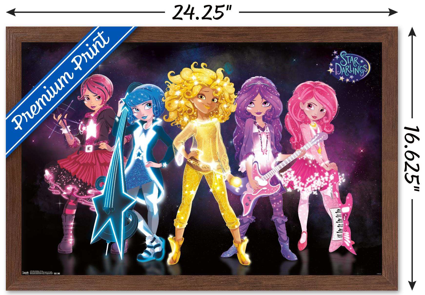 Disney Star Darlings - Group Wall Poster, 14.725" x 22.375", Framed