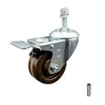 thumbnail image 2 of 3 Inch SS High Temp Phenolic 10mm Threaded Stem Caster with Total Lock Brake, 2 of 2