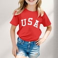 thumbnail image 2 of FhsagQ Mode Décontractée Imprimée pour Garçon et Fille, Col Rond, Manches Courtes, T-Shirt Ample, Été, Rouge, 10-11 Ans, 2 of 4
