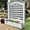 3.8ft Tall White, variant on 45.5in H x 42in W x 15in L (1 Screen w/Planter) Freestanding Enclo Belmont Privacy Screen with Planter Box, Outdoor White Vinyl Privacy Planter for Patio, Privacy Wall Outdoor Privacy Screen, EC18032