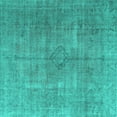 thumbnail image 1 of Ahgly Company Indoor Square Persian Turquoise Blue Traditional Area Rugs, 4' Square, 1 of 4