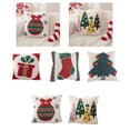 thumbnail image 2 of Cotton Linen Pillow Cover With Christmas Tree Designs Sturdy Pillowcase For Sofa, 2 of 9